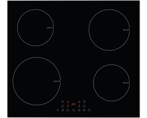 Induction hob with frame PKM 59 x 52 cm 4 induction cooking zones PKM IF4BGN