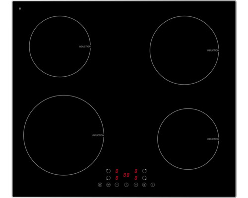 Induction hob with frame PKM 59 x 52 cm 4 cooking zones IN4B-3G