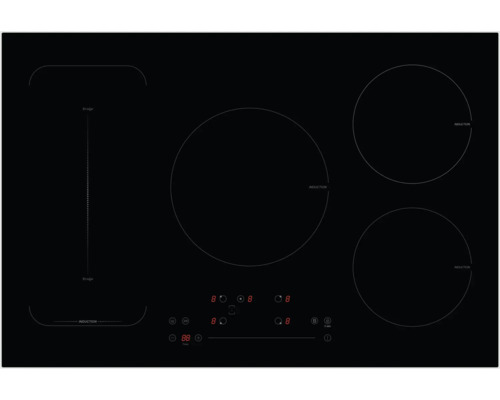 Induction hob with frame PKM 77 x 52 cm 4 induction cooking zones IN77-2FZS
