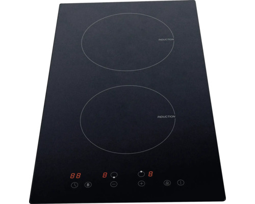 Frameless induction hob PKM 29 x 52 cm, 2 induction cooking zones, PKM double induction hob IF2BG