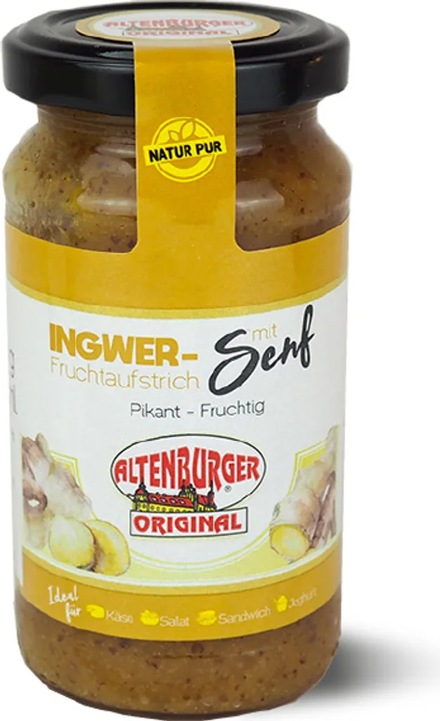 Altenburger Senf & Feinkost GmbH Ginger Mustard - Fruit Spread with Mustard, 240 g/190 ml