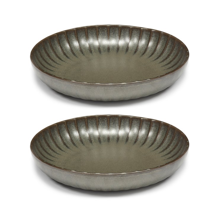 Serax Inku high plate L Ø23 cm pack of 2