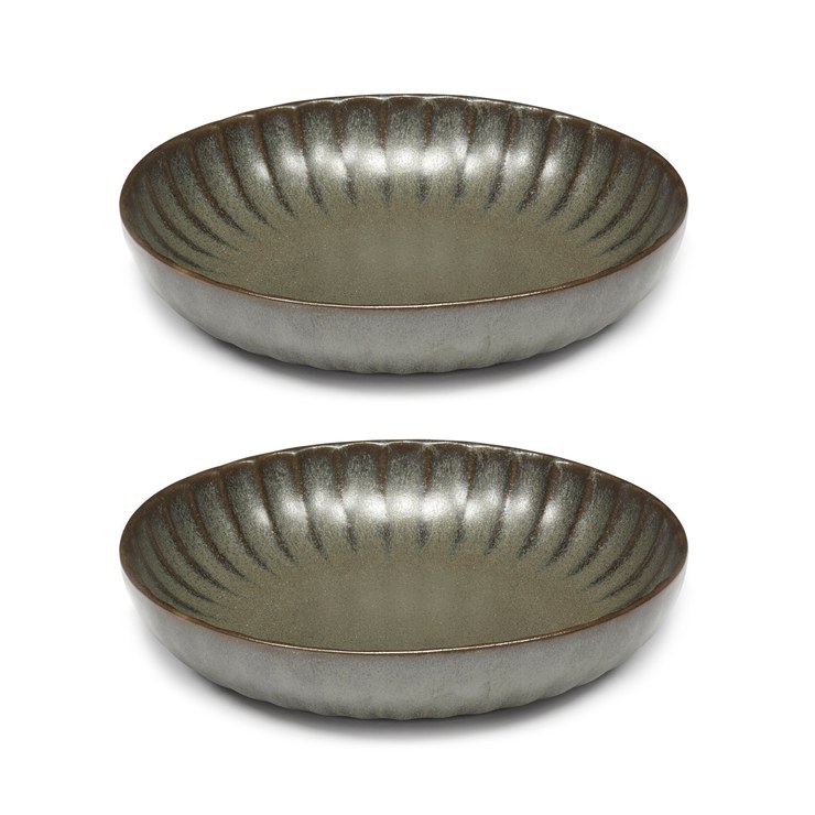 Serax Inku high plate S Ø19 cm pack of 2