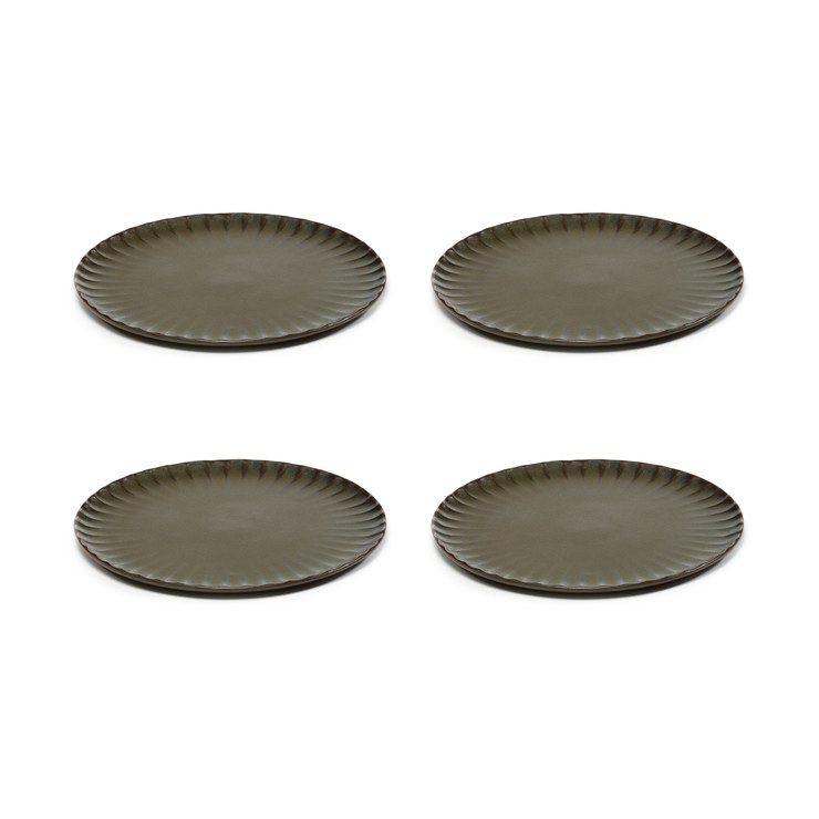 Serax Inku plates L Ø24 cm pack of 4