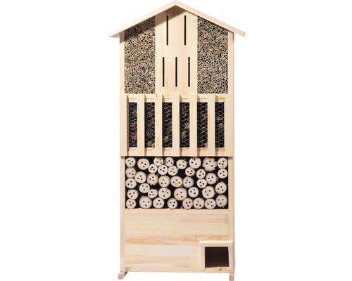 Hornbach Insect hotel XXL wall with hedgehog house 58 x 30 x 110 cm
