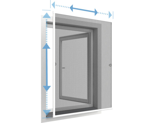 Home Protect Insect protection fly screen aluminum telescope for windows white 100x120 cm