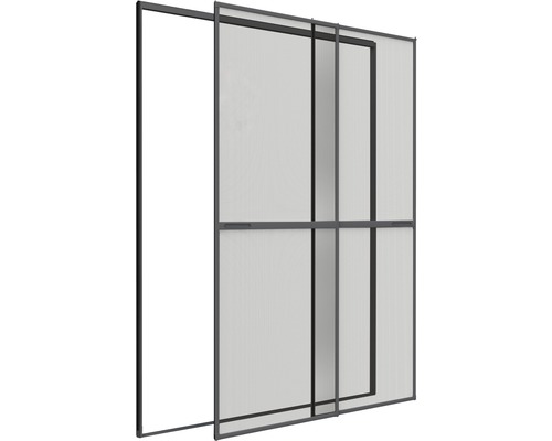 Insect protection home protect double sliding door aluminum without drilling anthracite 230x240 cm