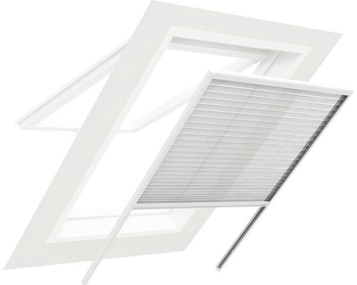Insect protection home protect pleated roof window aluminum white 130x160 cm