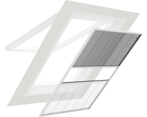 Insect protection home protect pleated roof window with sun protection white 130x160 cm