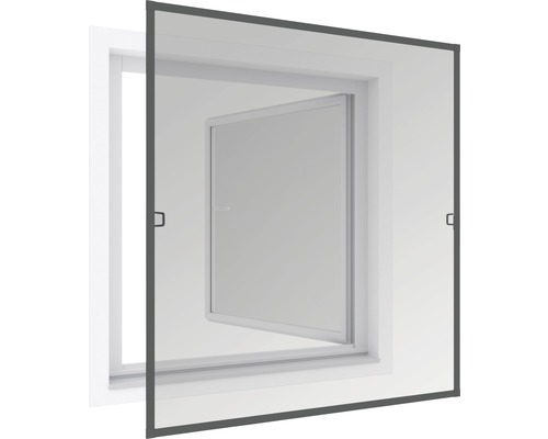Windhager Insect protection tension frame for windows PLUS FLAT anthracite 120x150 cm