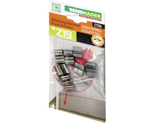 Insect protection Windhager fastening clips pack of 12