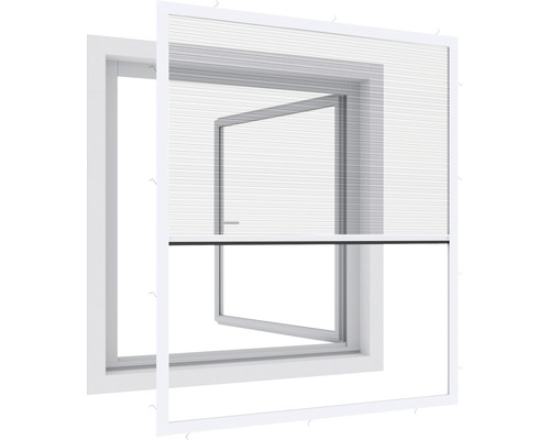 Insect protection Windhager EXPERT pleated window without drilling white 100x120 cm