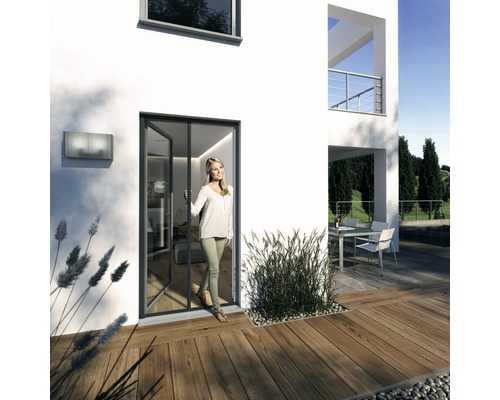 Insect protection Windhager PLUS roller blind door without drilling anthracite 160x225 cm