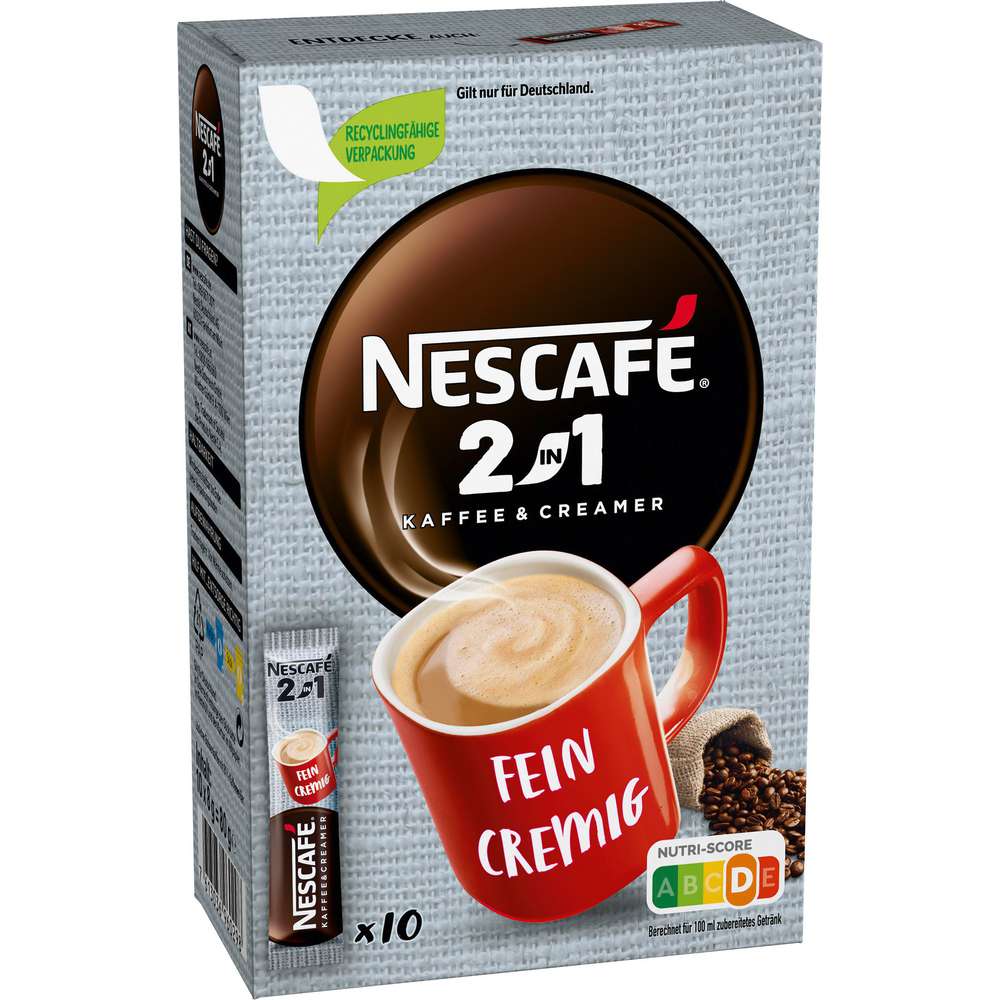 Nescafé Instant Kaffee, 2in1 Kaffee & Creamer