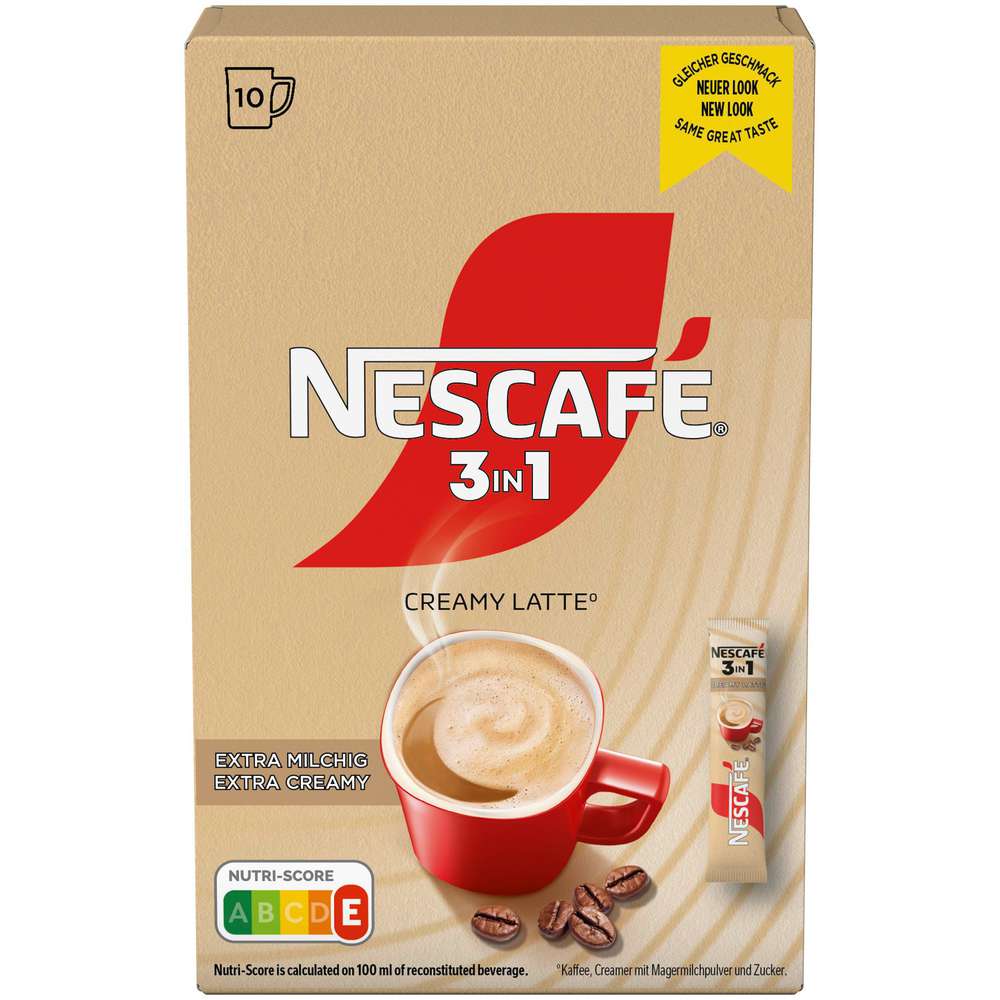 Nescafé Instant Kaffeesticks Creamy Latte, Tassenpackungen