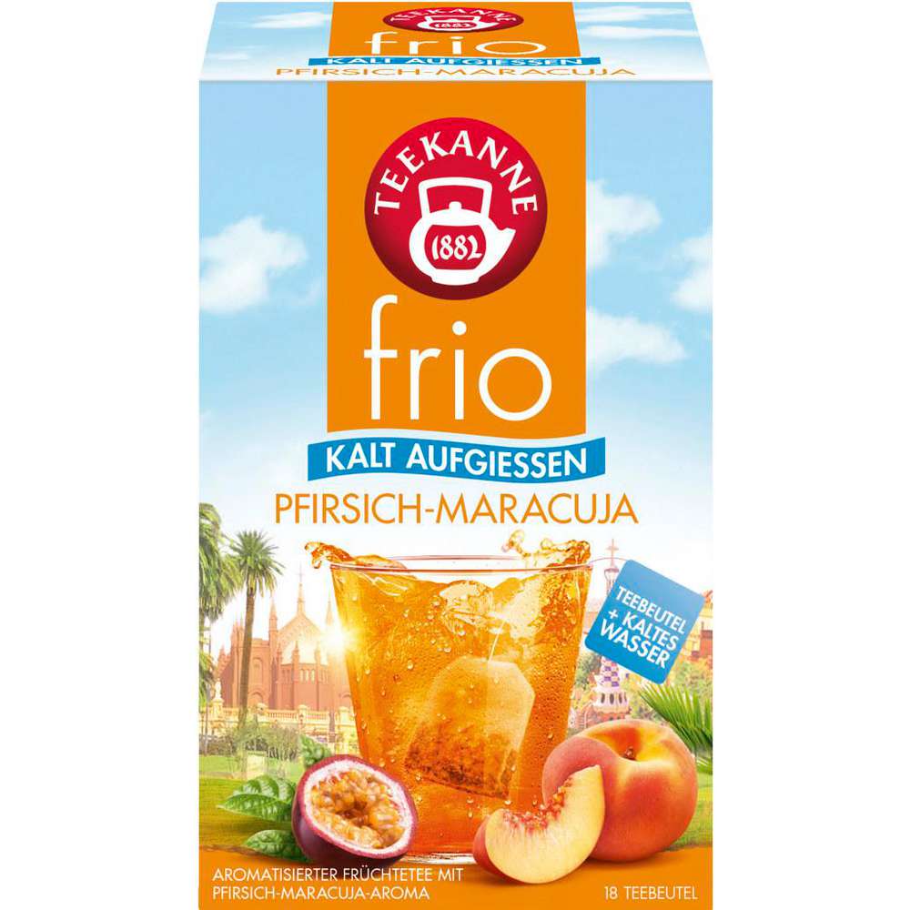 Teekanne Instant tea drink frio, peach-passion fruit