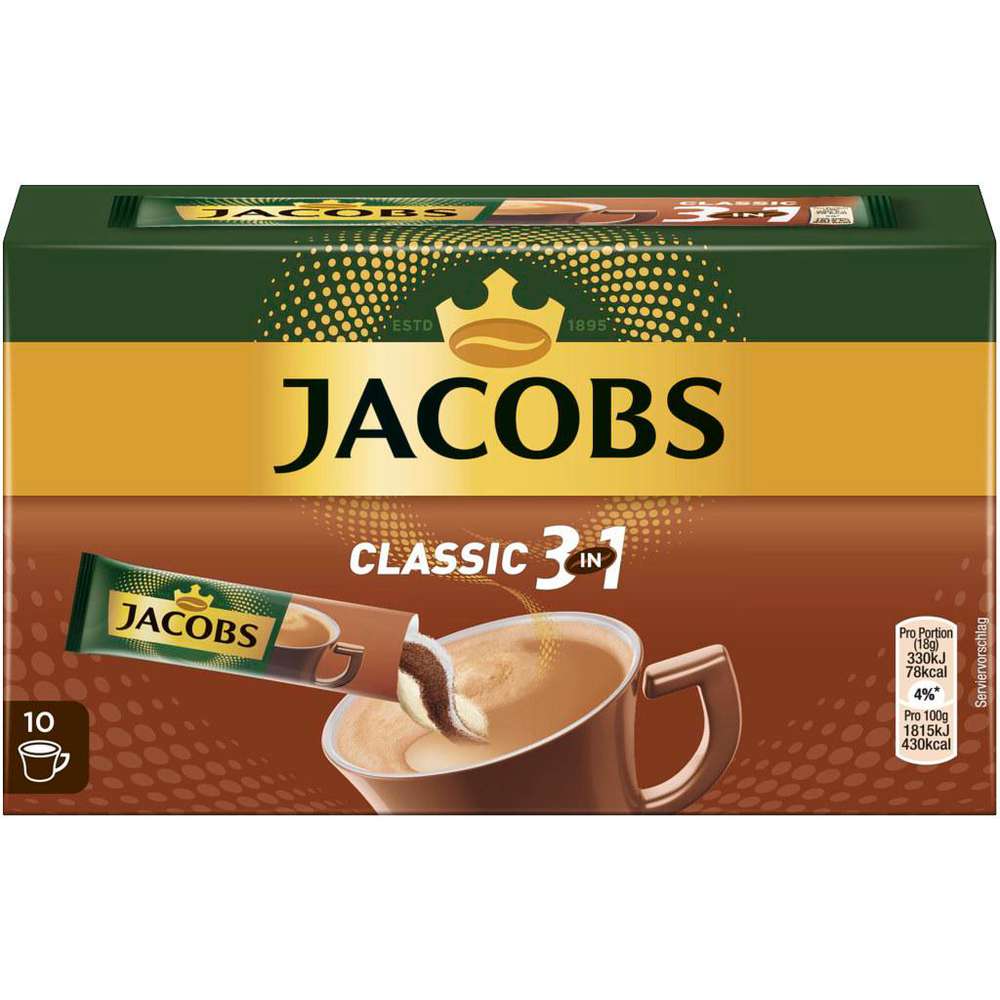 Jacobs Instant coffee 3 in 1, portion sticks