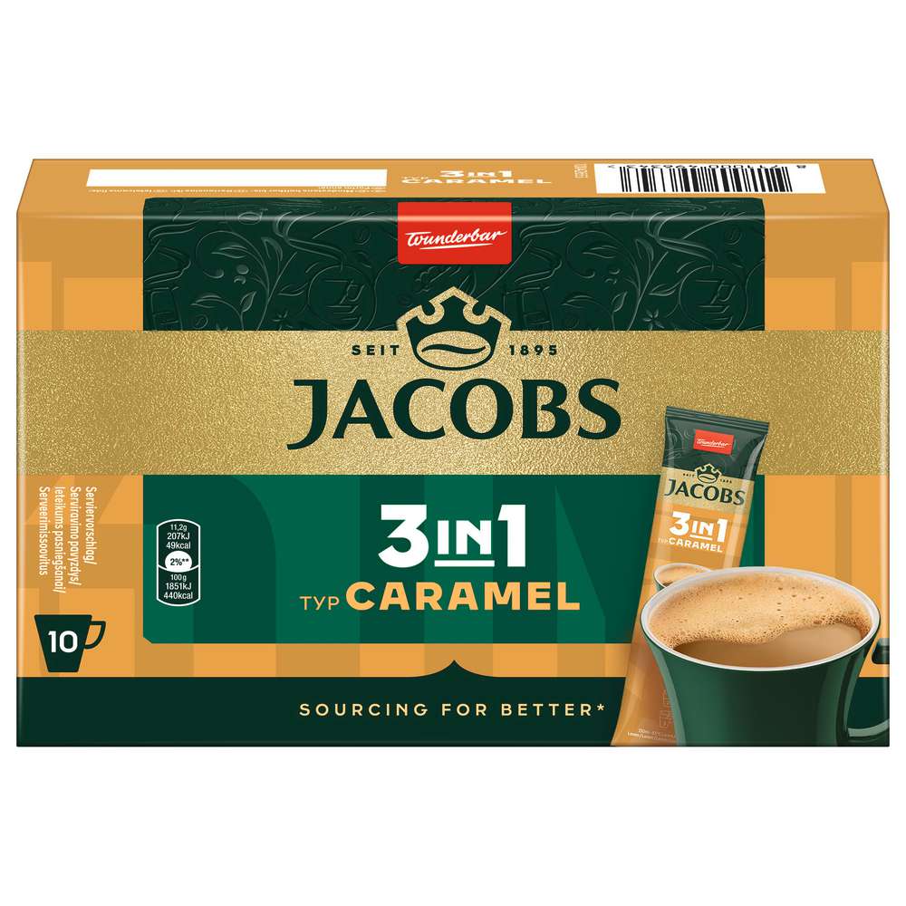 Jacobs Instant coffee 3i1 Caramel, portion sticks