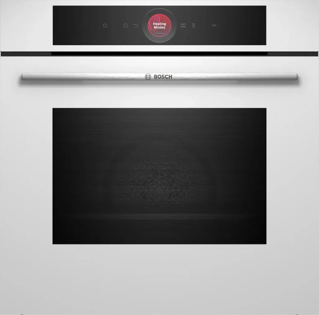 Integrated multifunction oven 71l 60cm a+ white pyrolytic Bosch HBG7741W1