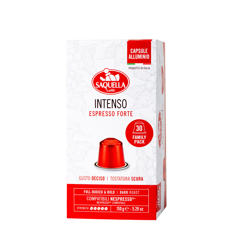 Saquella Intense Espresso Forte Nespresso® capsules 30 pieces
