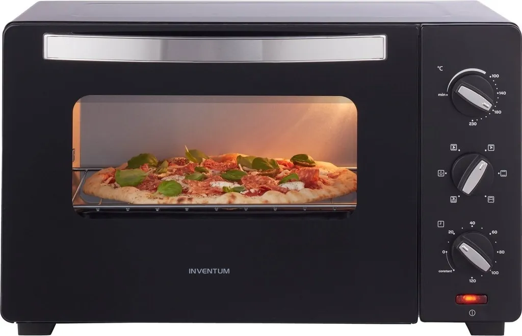 Inventum OV307B - Freestanding convection oven - Rotating table - 30 liters - 1600 watts - 6 programs - Black
