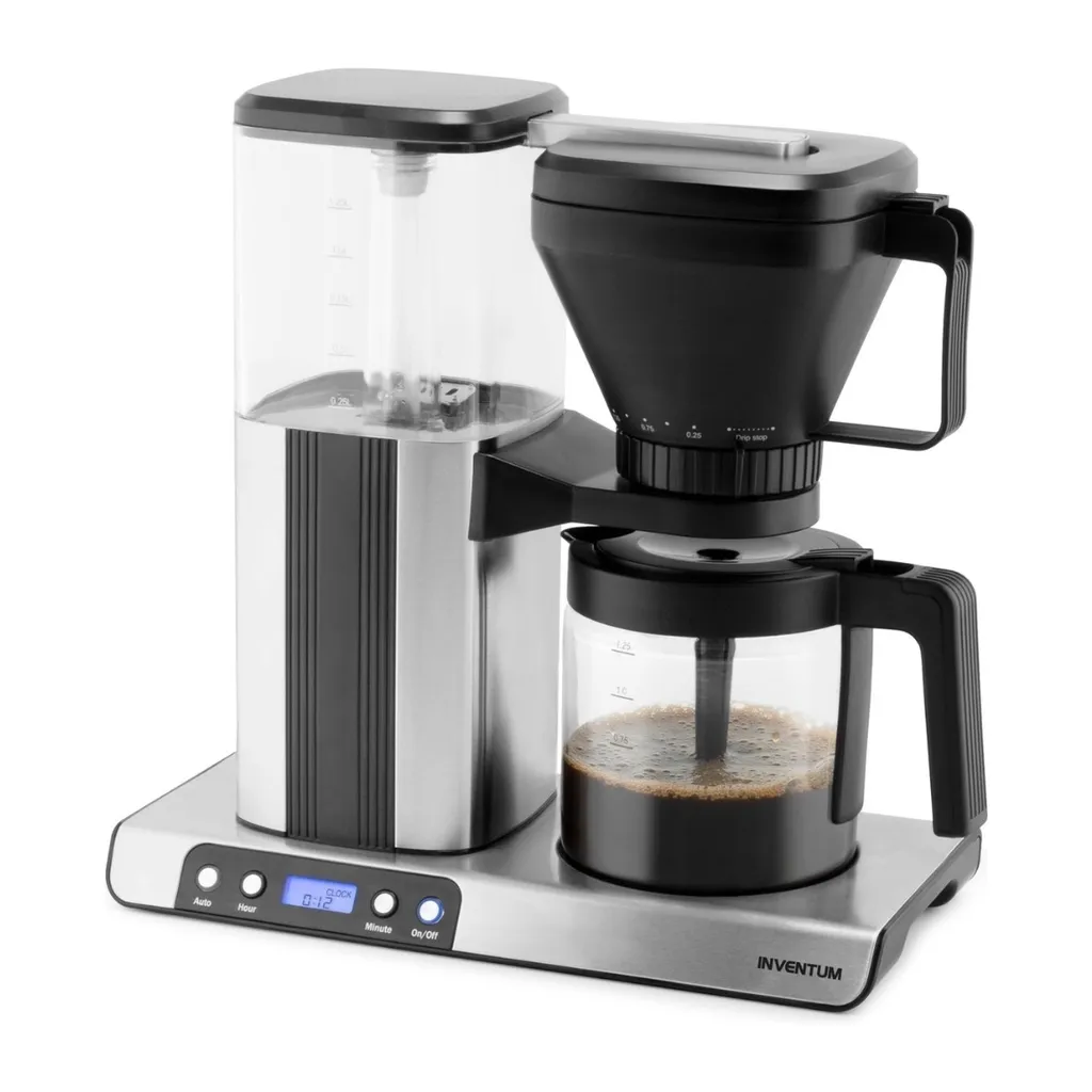 Inventum KZ813D - Coffee machine for up to 10 cups, LCD display, black/stainless steel