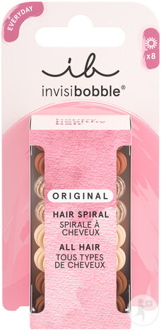 Invisibobble Original hair spiral hair ties Café Au Lait 8 pieces