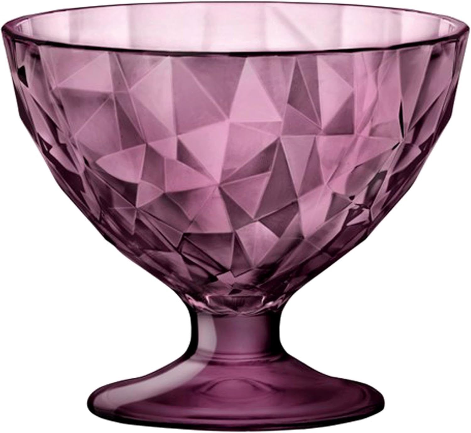 Bormioli Rocco 302256 Diamond Skirt Purple Ice Cup, Ice Cream, 220ml, Glass, Purple, 1 Piece