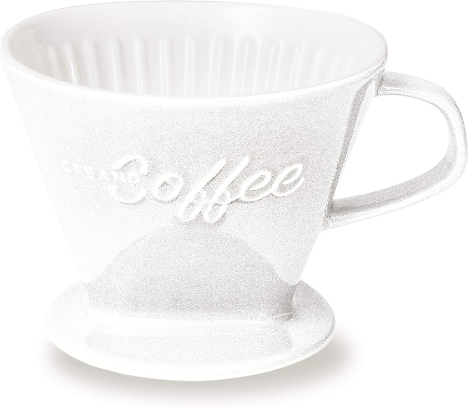 Creano Porcelain Coffee Filter Size 4, White