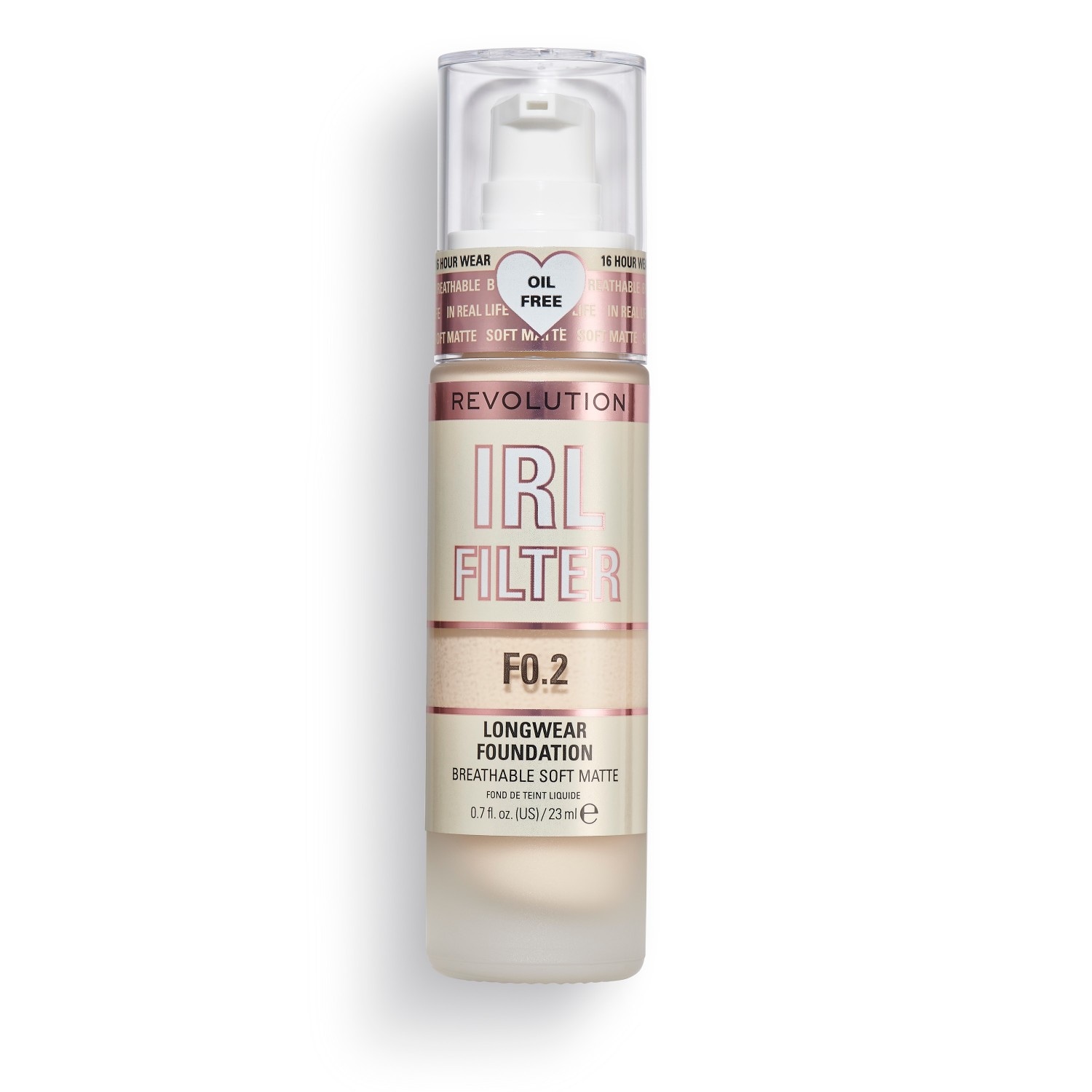 Revolution IRL Filter Longwear Foundation, F0.2