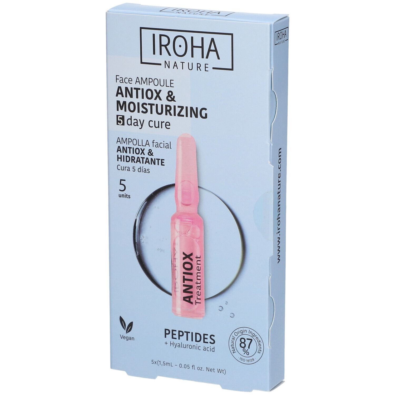 IROHA NATURE ampoules for antioxidant treatment - peptides 8 ml