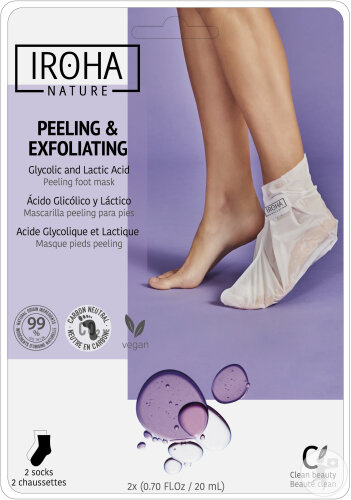 Iroha Nature foot mask peeling glycol and lactic acid 2 pieces