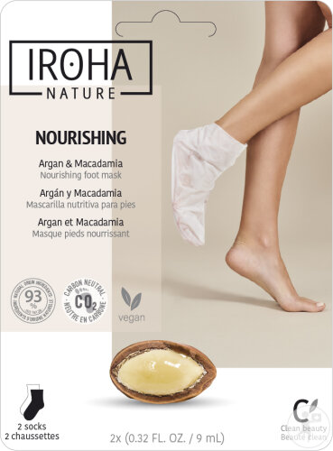 Iroha Nature Nourishing Foot Mask Argan And Macadamia 2 pieces