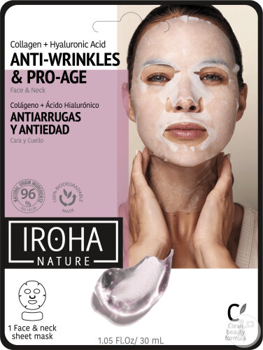 Iroha Tissue Mask Face And Neck Collagen Anti-Aging 1 Piece