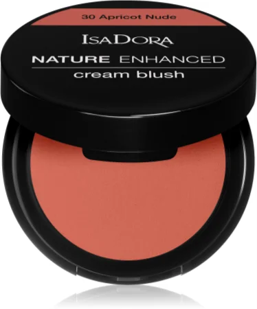 IsaDora Nature Enhanced Cream Blush compact blusher with brush and mirror Farbton 30 Apricot Nude 3 g
