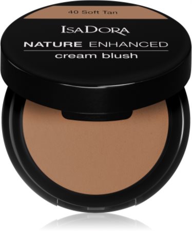 IsaDora Nature Enhanced Cream Blush compact blusher with brush and mirror Farbton 30 Apricot Nude 3 g