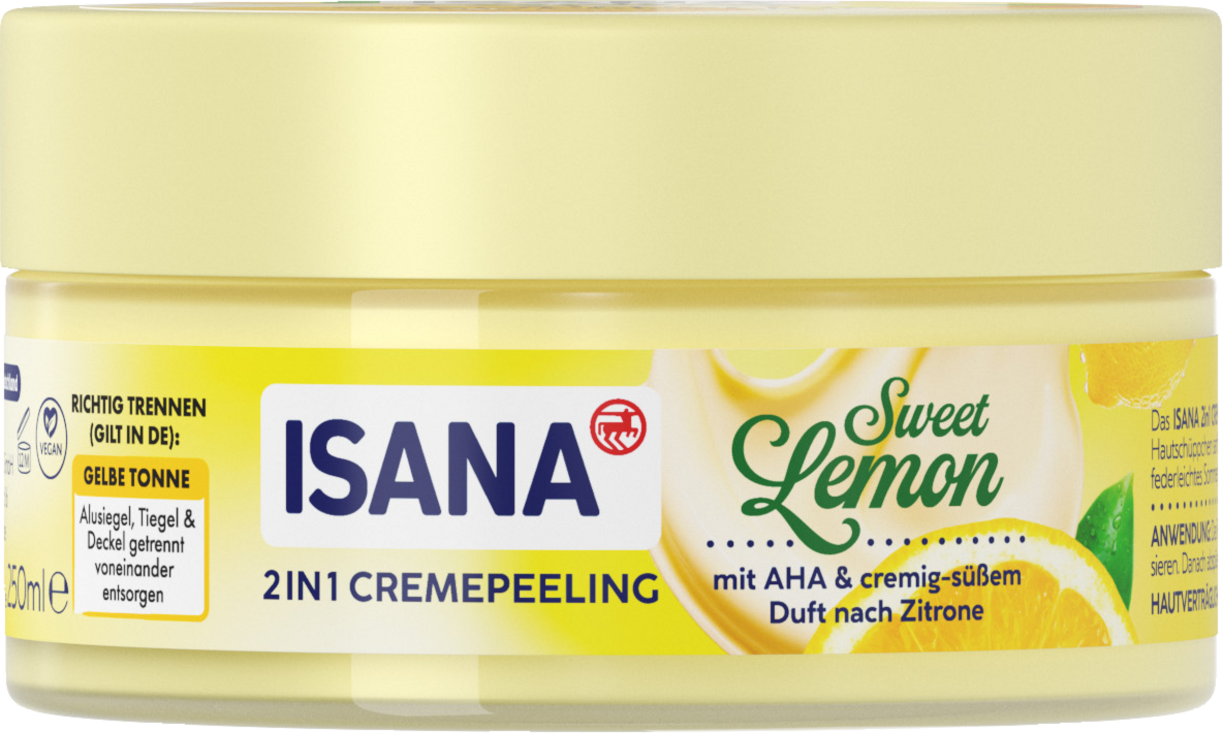 ISANA 2in1 Cream Peeling Sweet Lemon 250 ml
