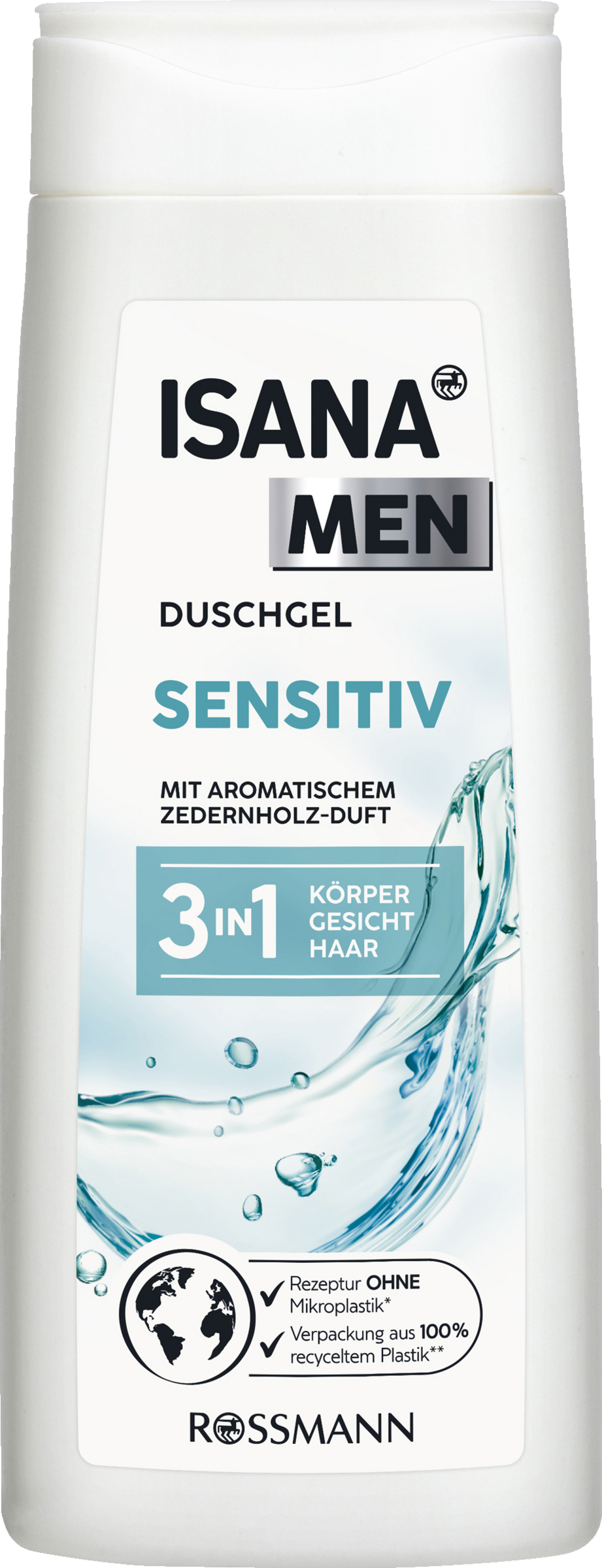 ISANA MEN 3in1 Sensitive Shower Gel 300 ml