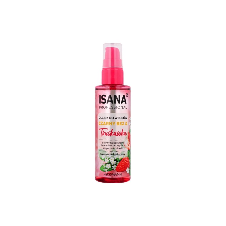 Isana Professional Black Elderberry & Strawberry Oil for Dry and Damaged Hair 100 ml