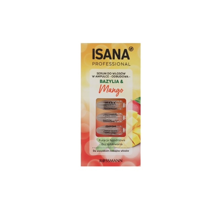 Isana Professional Basil & Mango Hair Serum in Ampoules 7x3ml