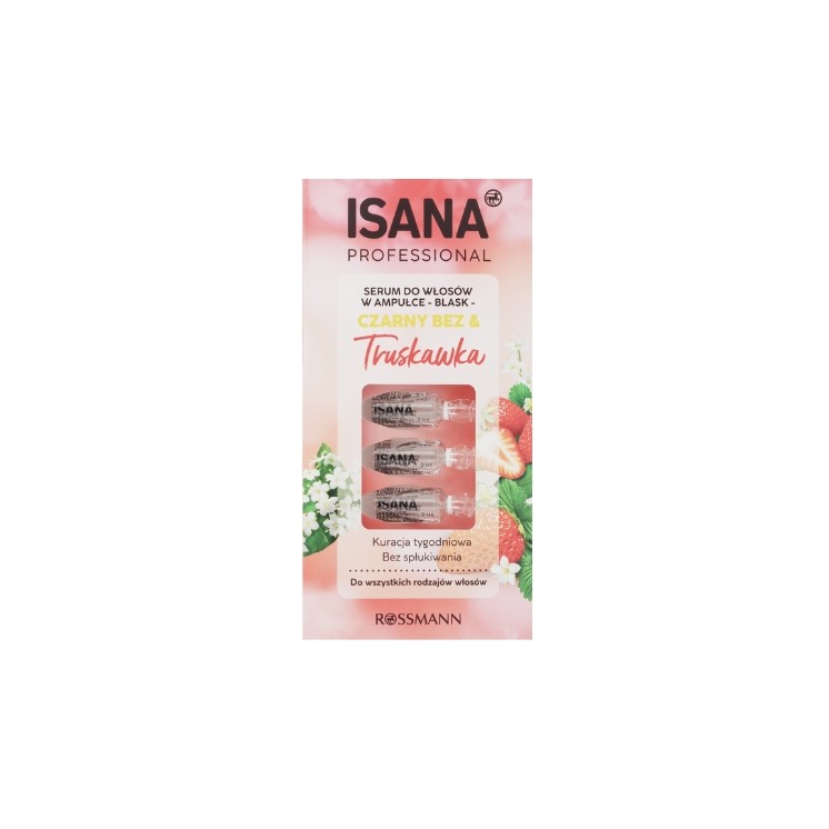 Isana Professional Hair Serum in Ampoules Black Elderberry & Strawberry 7x3ml