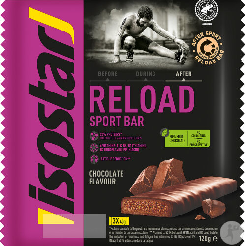 Isostar After Sport Reload Chocolate Bars 3x40g