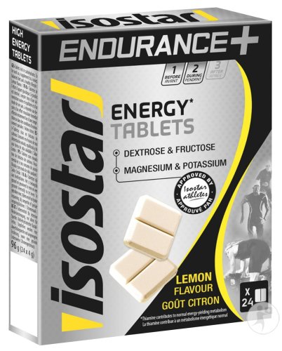 Isostar Endurance+ Energy Tablets Lemon Flavor 24 Tablets