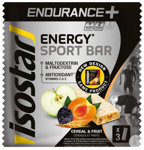 Isostar Endurance+ Energy Sport Bars Grain and Fruit 3x40g