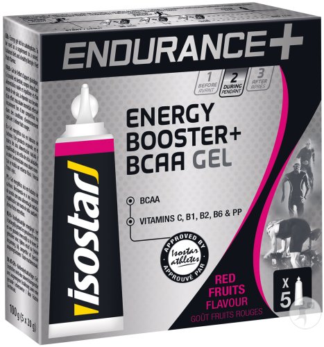 Isostar Long Distance Energy + B.C.A.A Gel Red Fruits Single Doses 5x20g