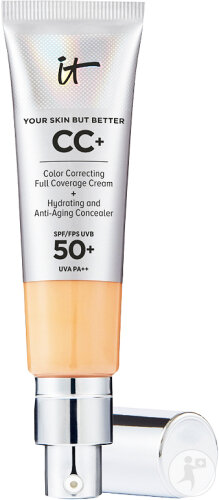 IT Cosmetics Your Skin But Better CC+ Concealer SPF50 Med Tan Pump Tube 32ml