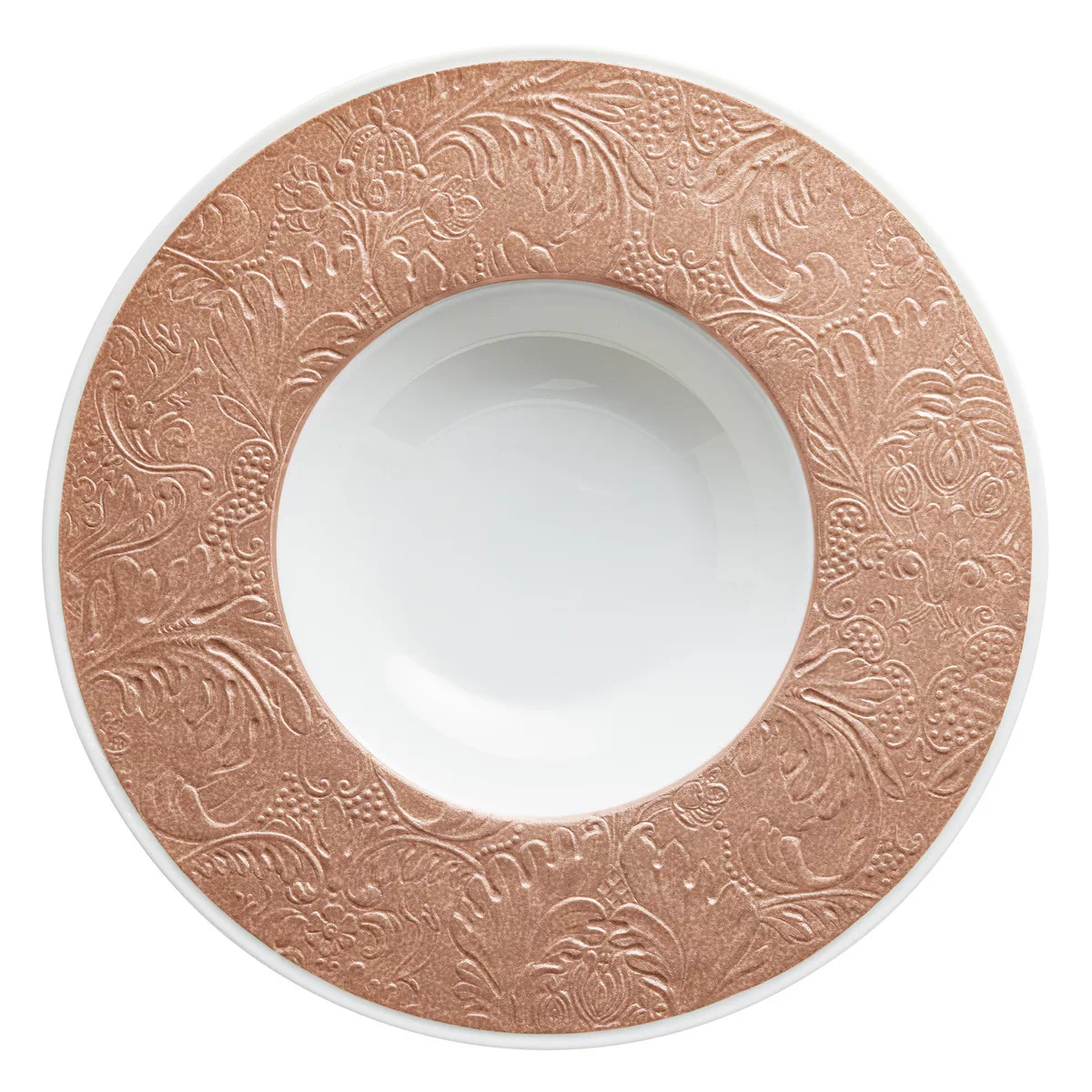 Italian Renaissance copper deep plate with rim by Raynaud