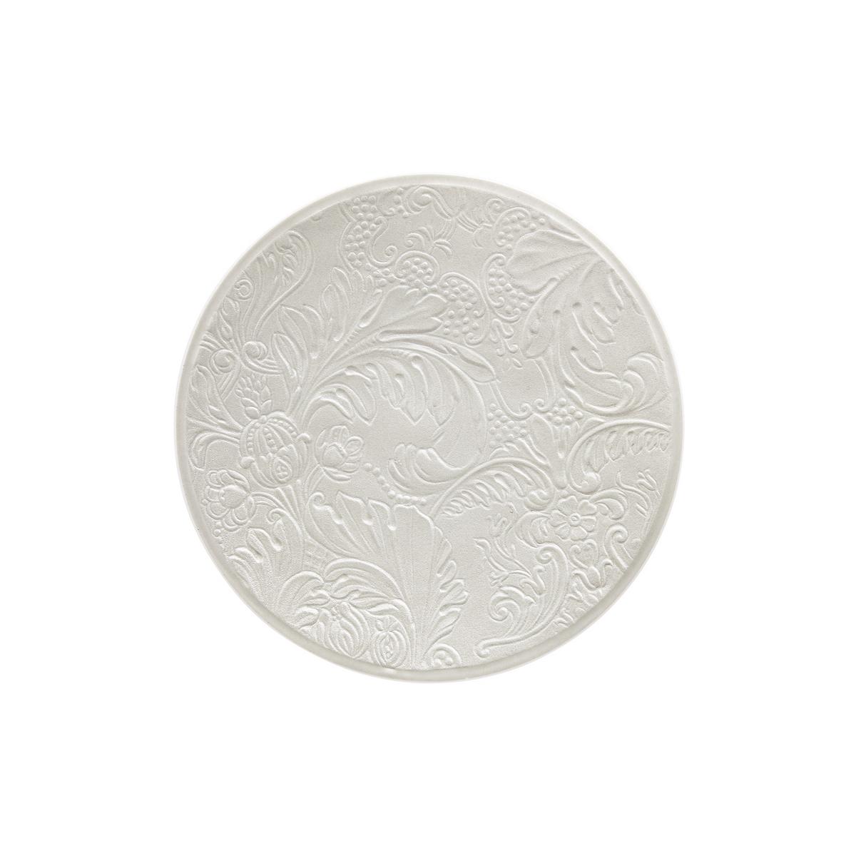 Italian Renaissance pearl grey bread plate, full decor by Raynaud