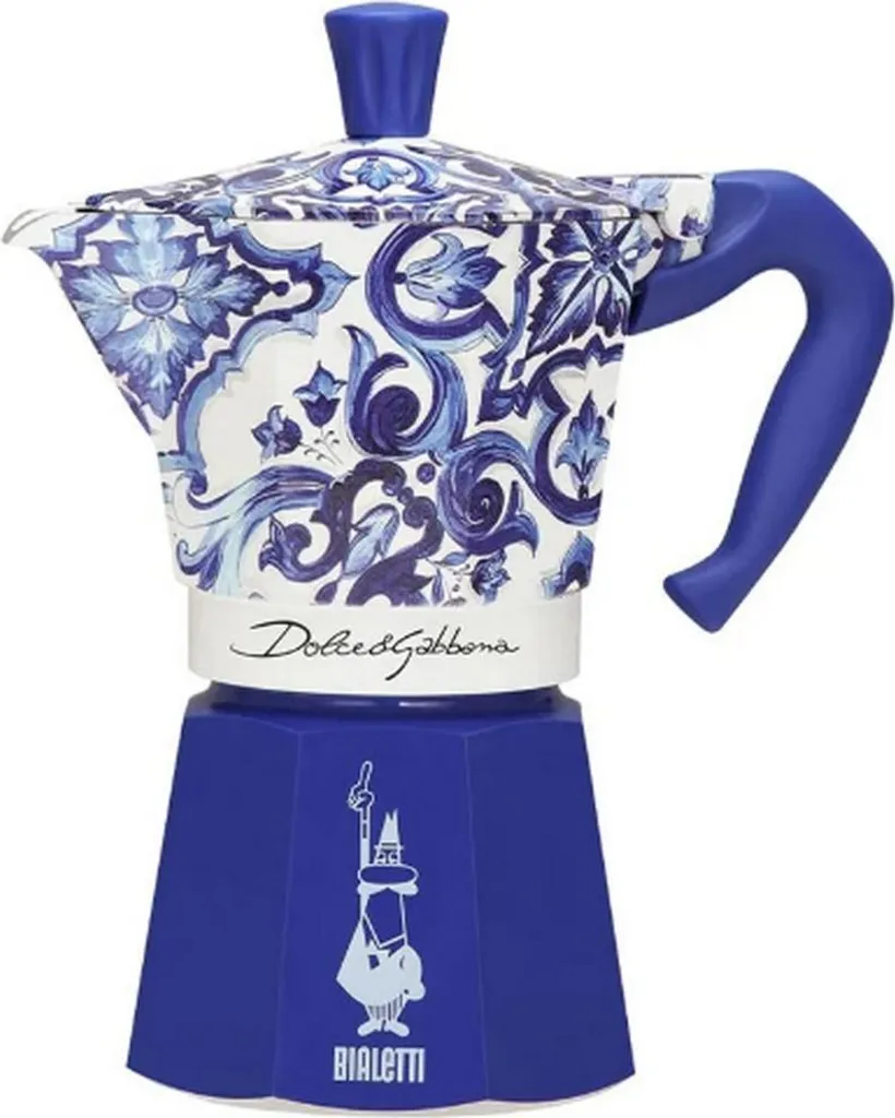 Italian coffee maker Bialetti MOKA D&G BLU MEDIT. 6T Blue Aluminum 6 cups