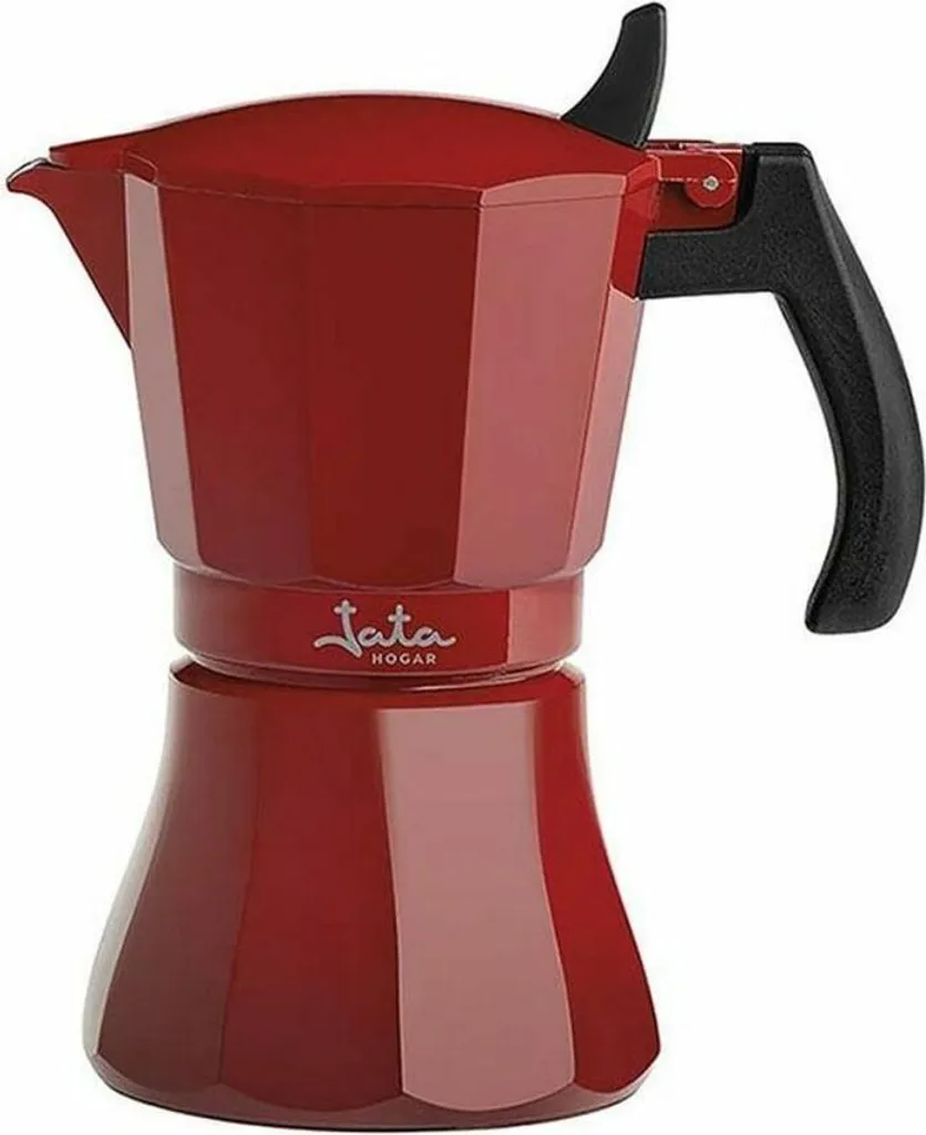Italian coffee machine JATA Cafetera de inducción roja vulcano Red Aluminium 12 Kopper (1 piece)